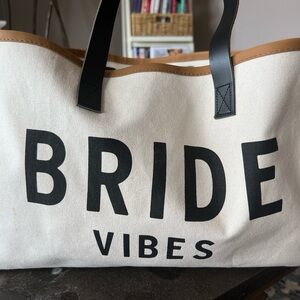 Bride Vibes Canvas Tote